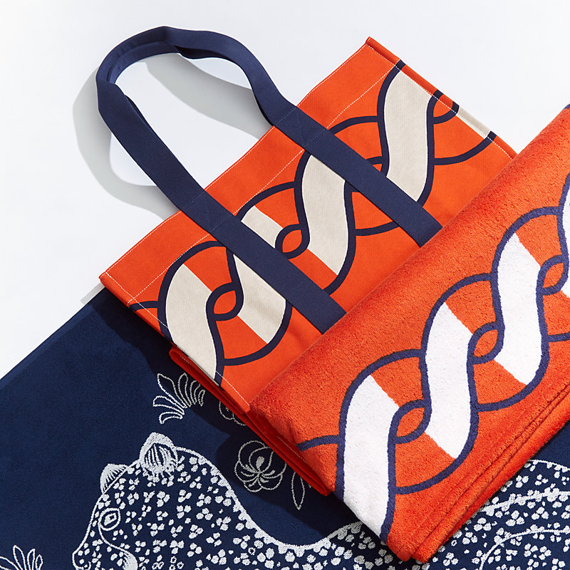 Yachting Tatoo beach towel | Hermès Australia